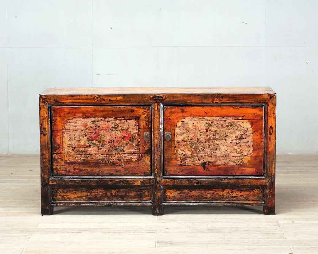 19th Century Chinese Sideboard with Two Doors and Restoration