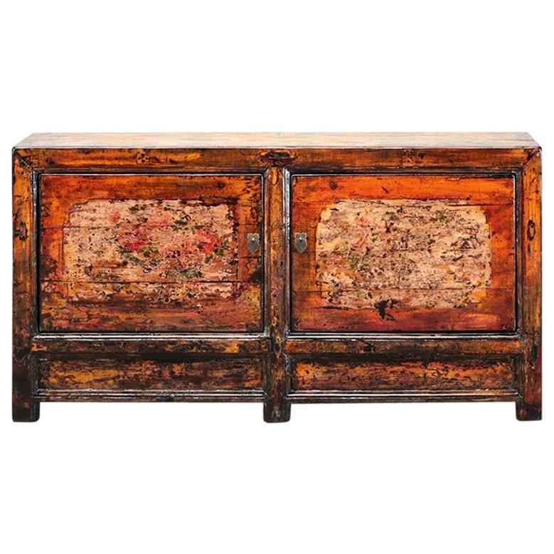 Chinese Sideboard with Two Doors and Restoration