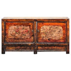 Chinese Sideboard with Two Doors and Restoration