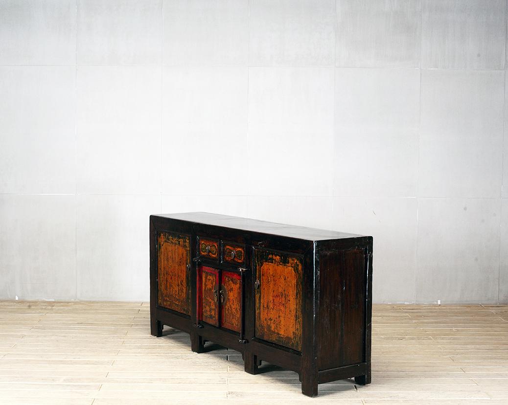 19th Century Chinese Sideboard with Two Drawers and Restoration