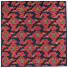 Chinese Silk Cloud-Band Textile with Dragon Roundels, circa 1800-1825
