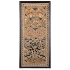 Chinese Silk Embroidered Panel, Qing, 19th Century