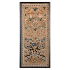 Chinese Silk Embroidered Panel, Qing, 19th Century