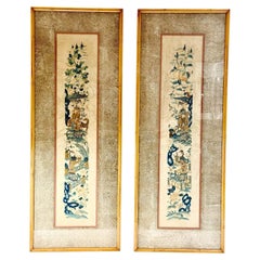 Chinese Silk Embroidered Panels