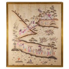 Antique Chinese Silk Embroidery Panel