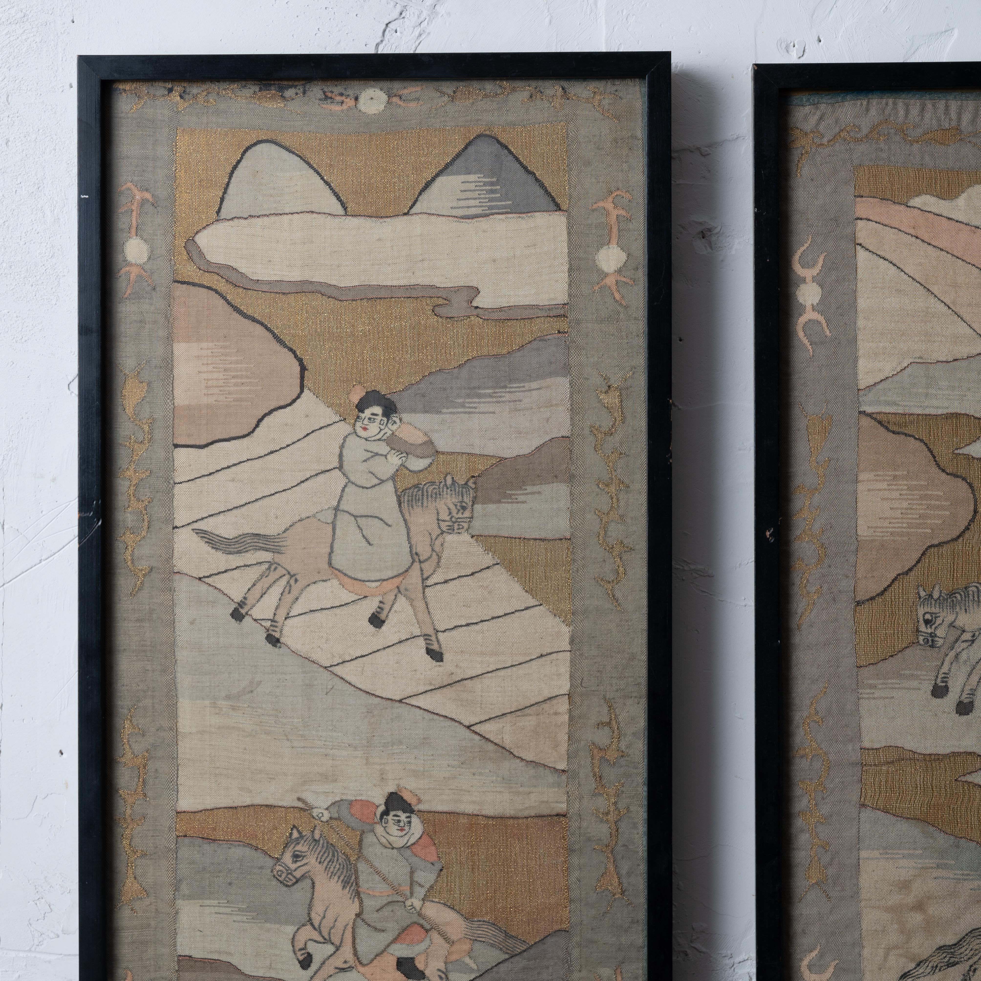 Chinese Silk Kesi Panels, 19th Century For Sale 1