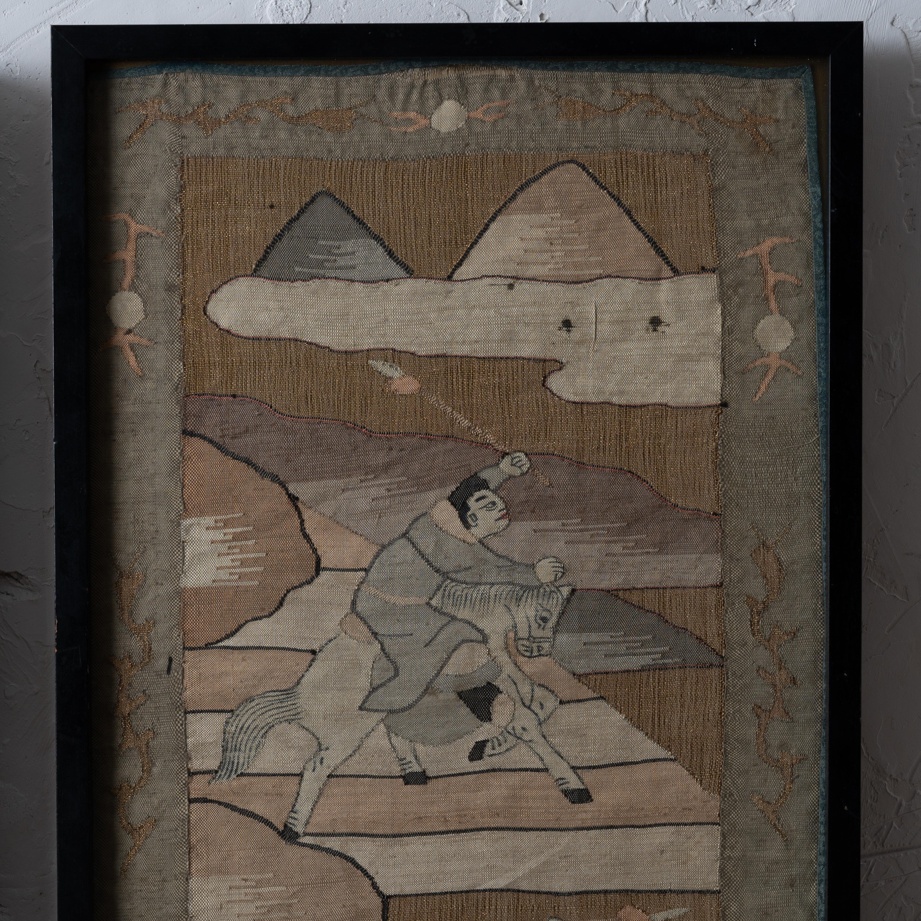 Chinese Silk Kesi Panels, 19th Century For Sale 3