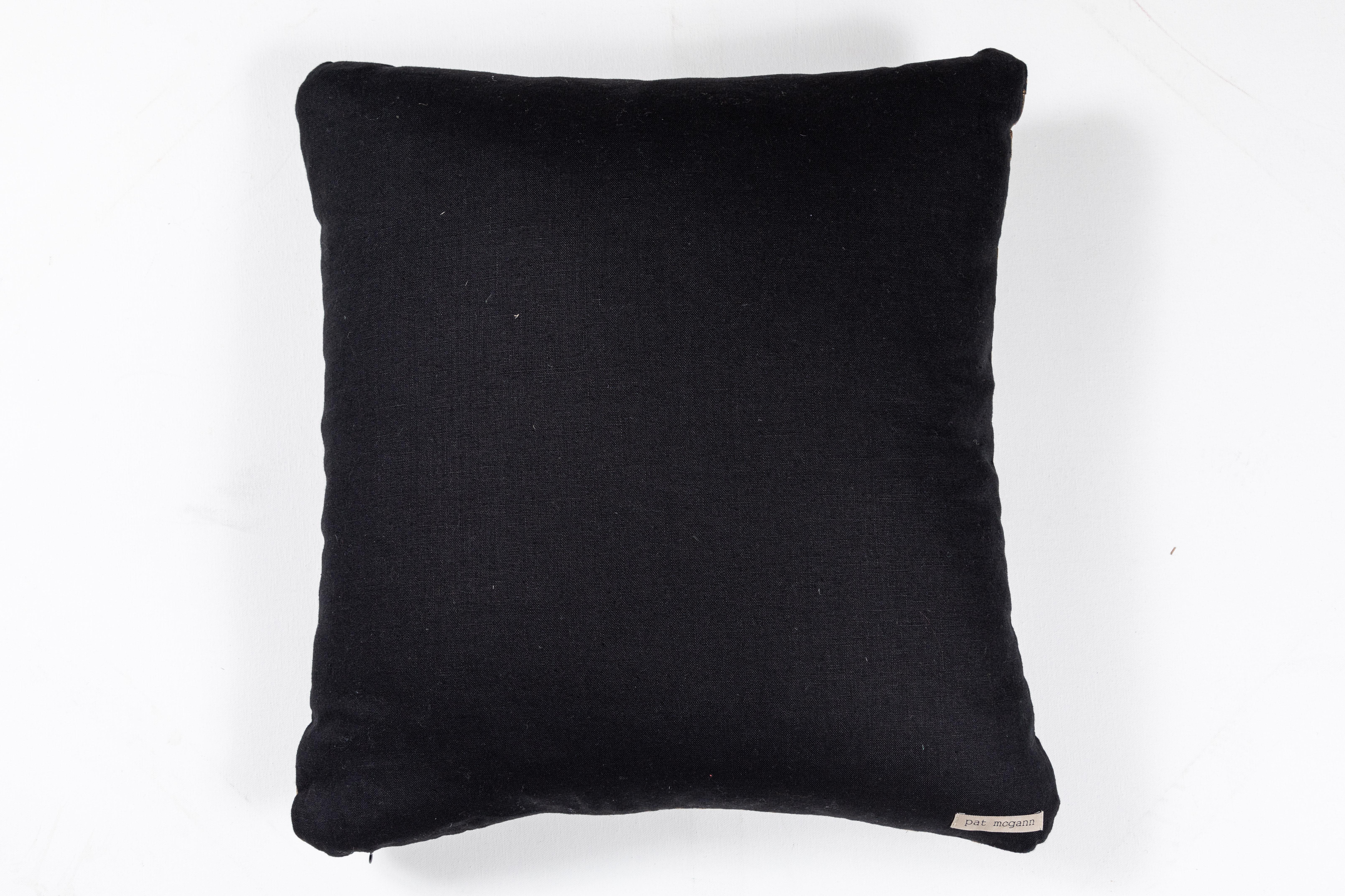 20th Century Chinese Silk Ribbon Pillow For Sale
