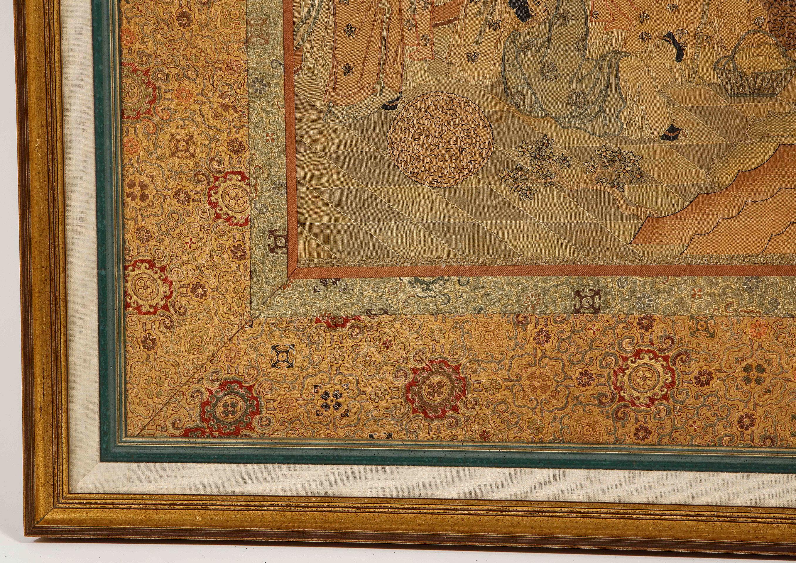 Chinese Silk Woven Panel In Good Condition For Sale In Lyndhurst, NJ