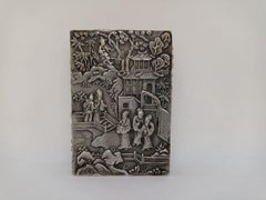 Chinesischer Silberkartenhalter und Künstler Lee Ching