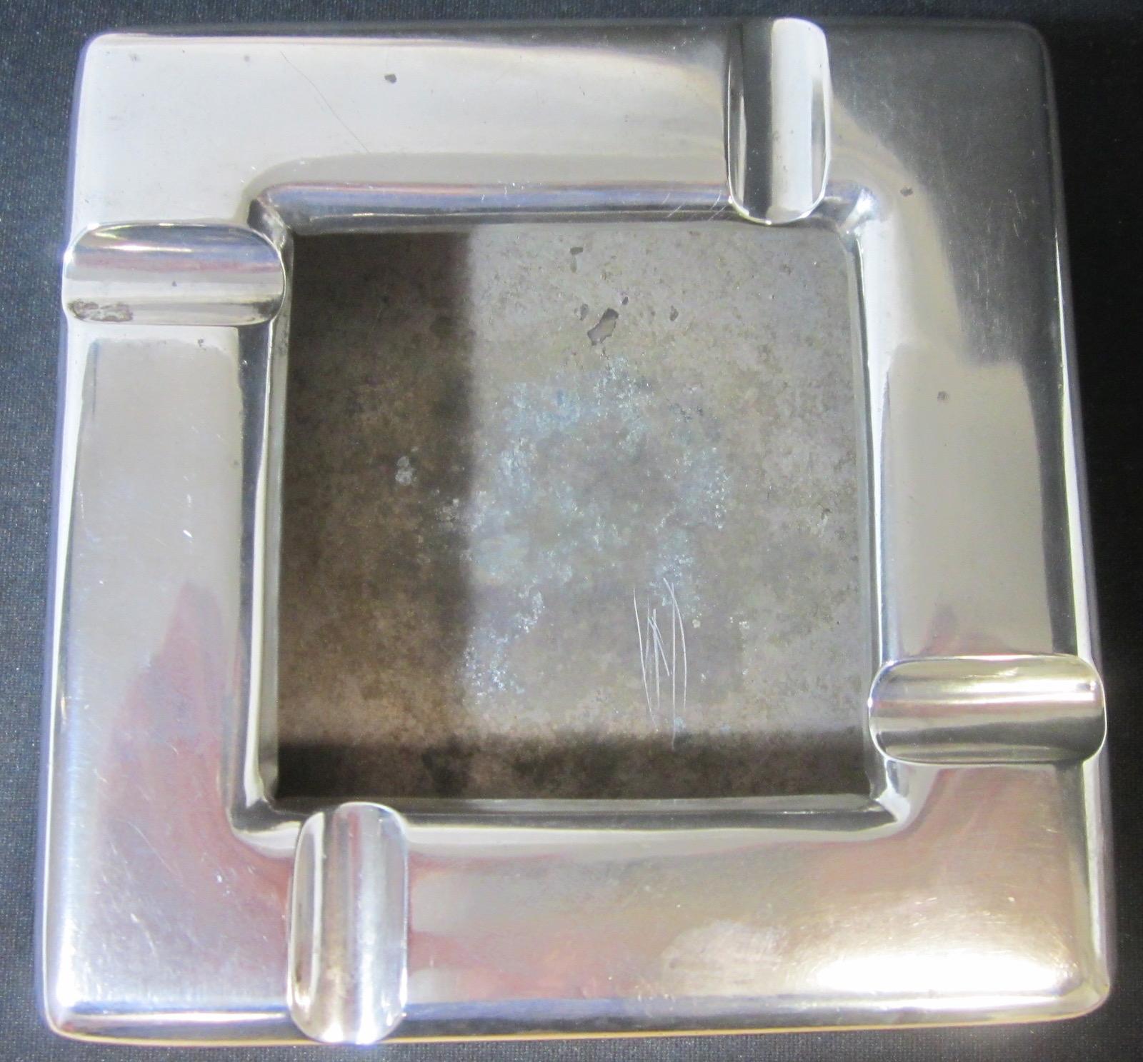 Art Deco Chinese Silver Cigar Ashtray