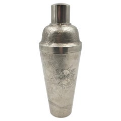Antique Chinese Silver Cocktail Shaker with Dragon Motif