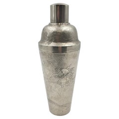 Chinese Silver Cocktail Shaker with Dragon Motif