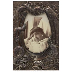 Chinese Silver Plate Dragon Picture Frame