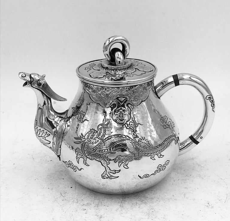 Chinese Silver Teapot For Sale at 1stDibs eft teapot, china silver teapot