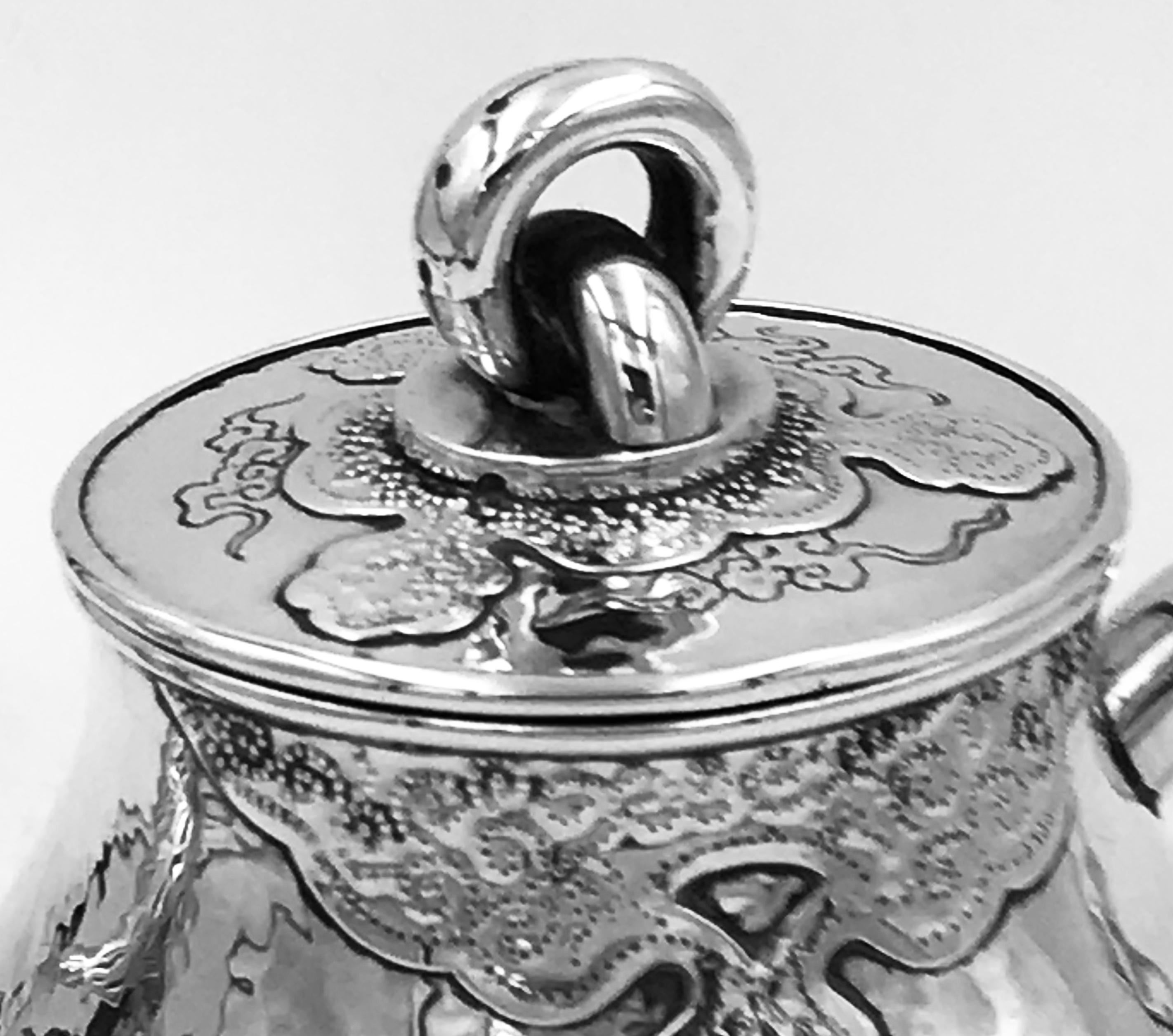 Chinese Export Chinese Silver Teapot