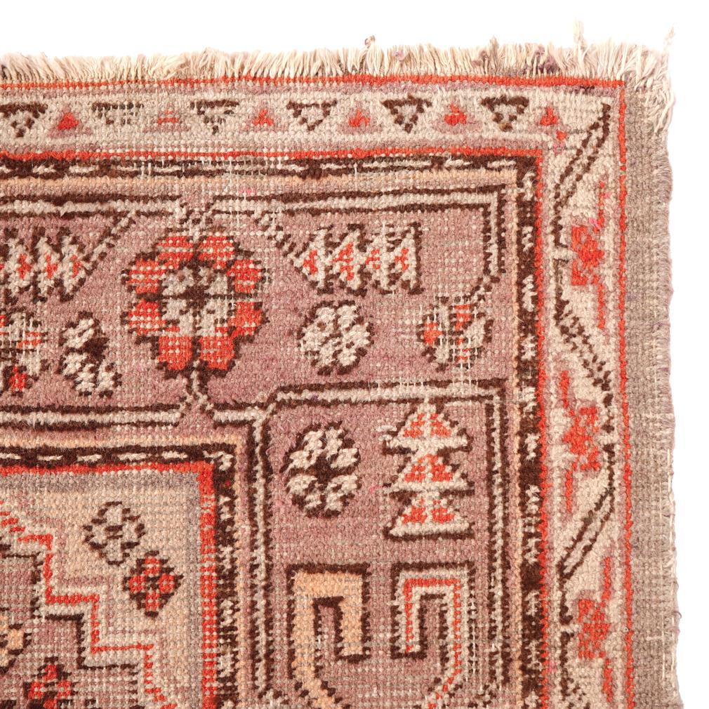 Chinese Sinkiang Geometric Rug, Khotan Xinjiang Province (East Turkestan) For Sale 4