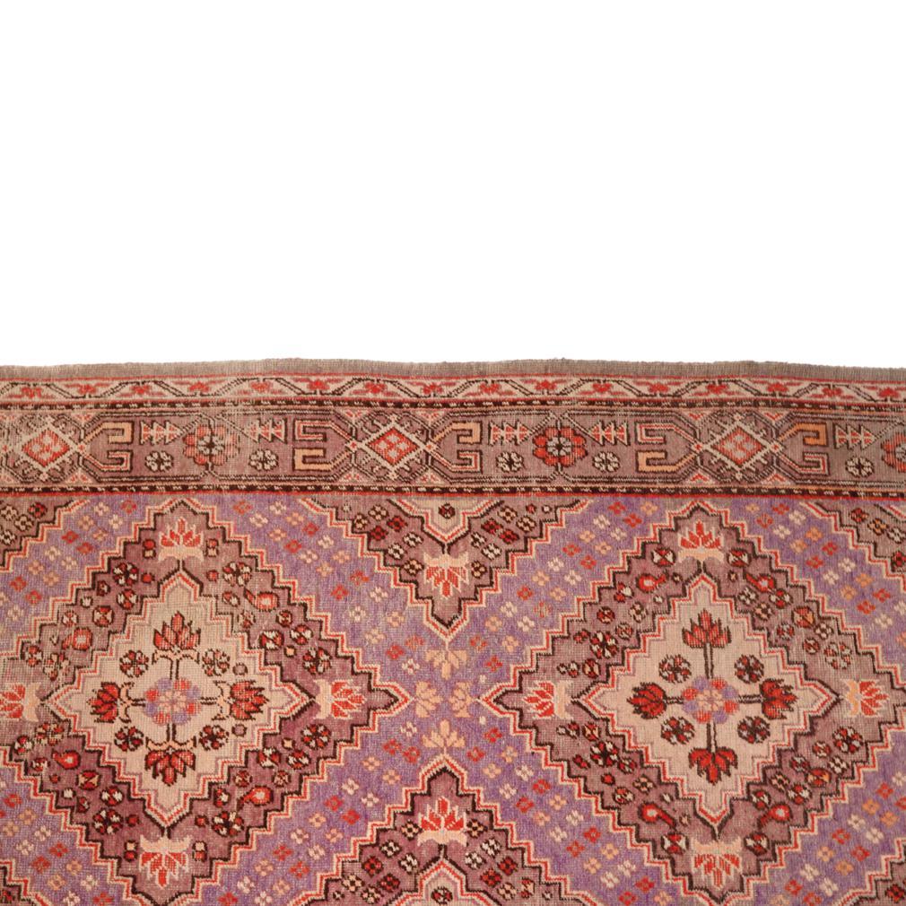 Woven Chinese Sinkiang Geometric Rug, Khotan Xinjiang Province (East Turkestan) For Sale