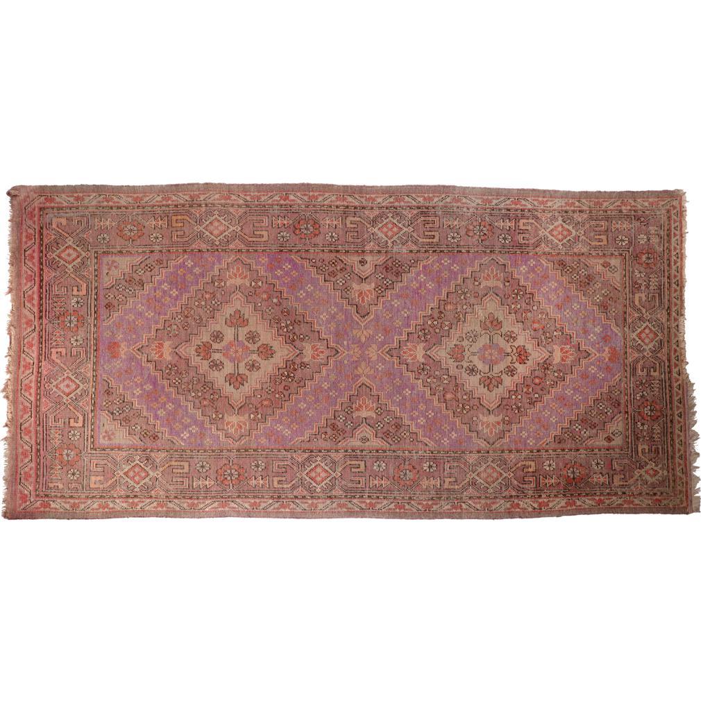 Chinese Sinkiang Geometric Rug, Khotan Xinjiang Province (East Turkestan) For Sale 2