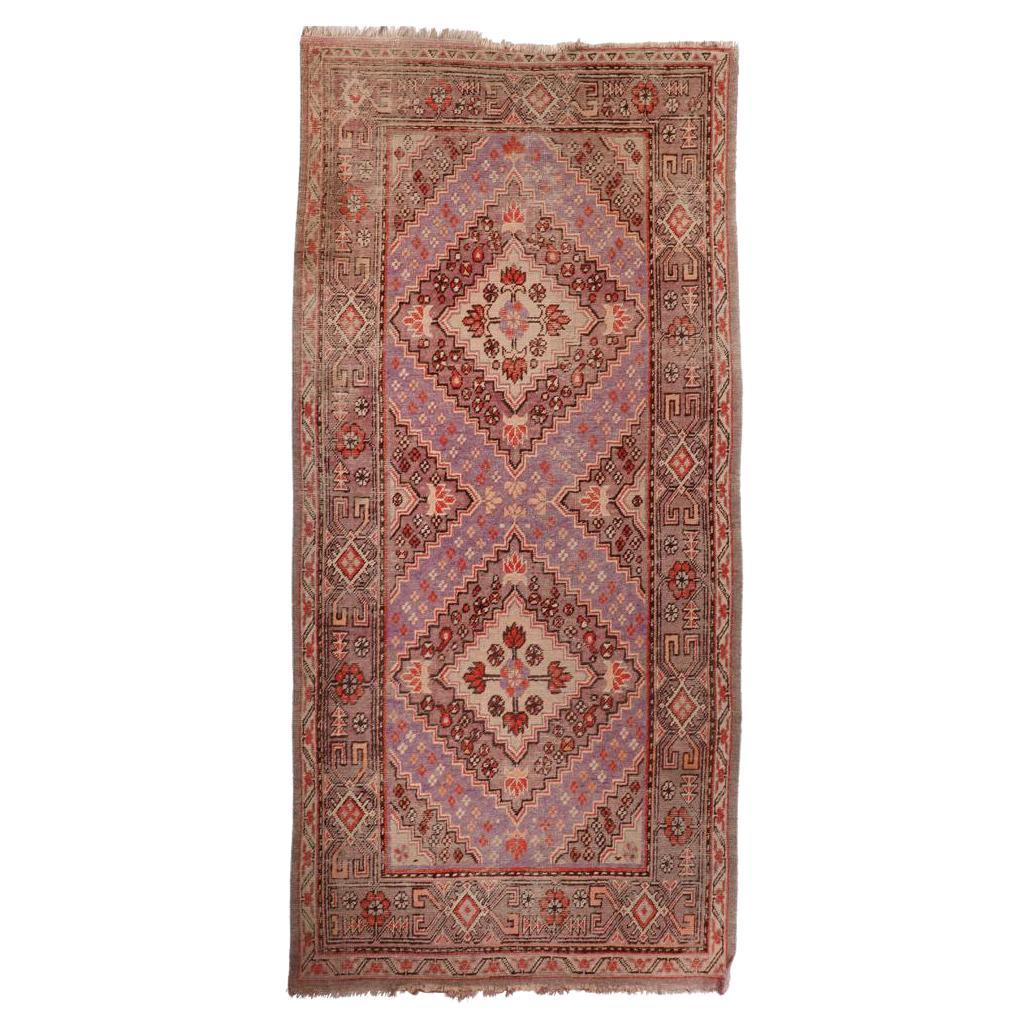 Chinese Sinkiang Geometric Rug, Khotan Xinjiang Province (East Turkestan) For Sale