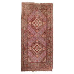 Antique Chinese Sinkiang Geometric Rug, Khotan Xinjiang Province (East Turkestan)