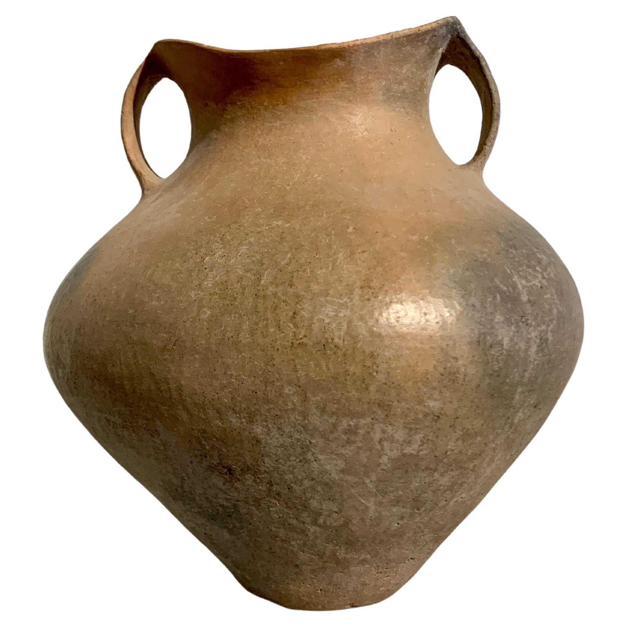 Jarre chinoise en poterie brunie de la culture Siwa, 1500 - 1100 BC, Chine 