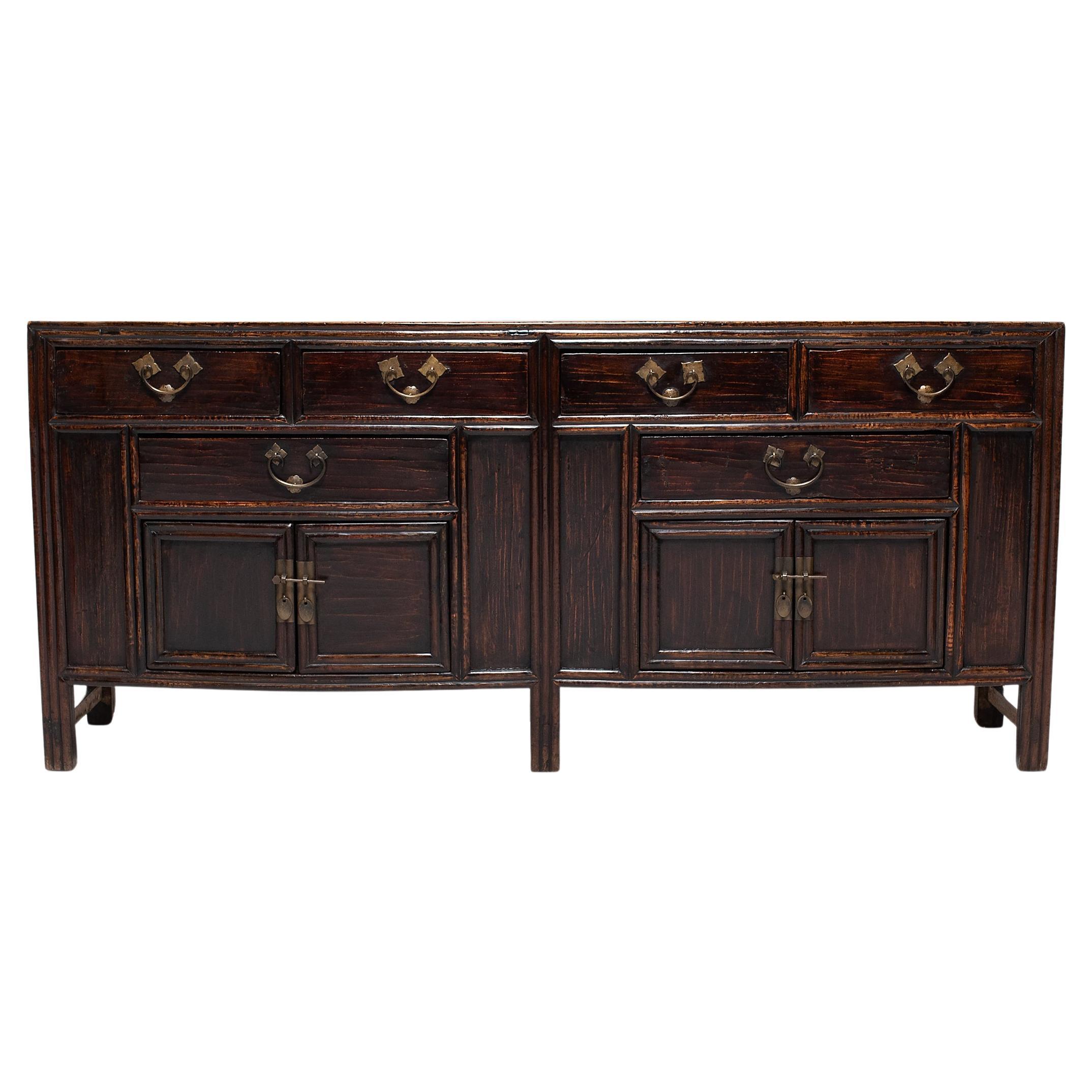 Chinese Six Drawer Coffer Sideboard, c. 1800