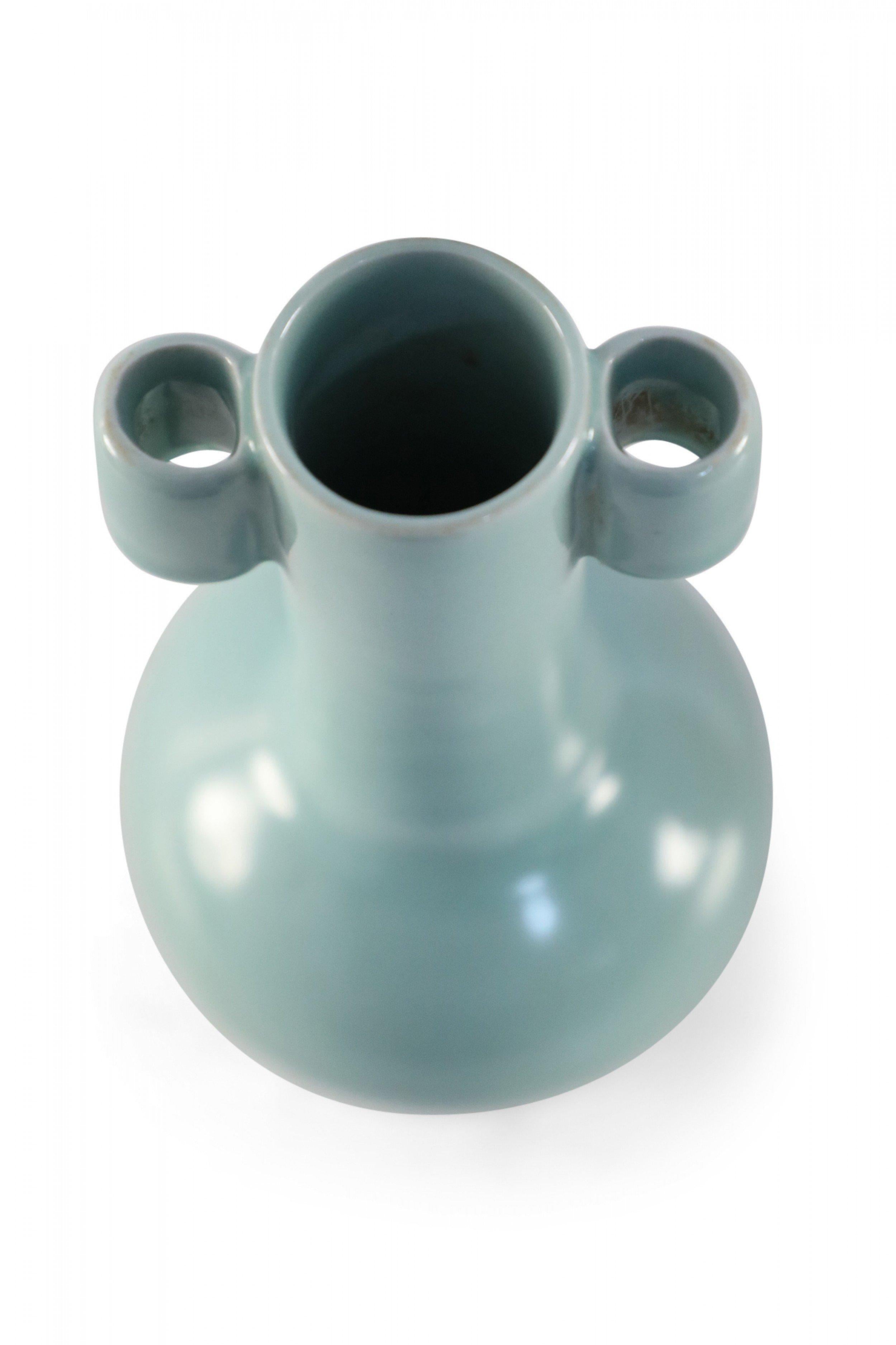 Chinese Sky Blue Gourd Porcelain Vase For Sale 6