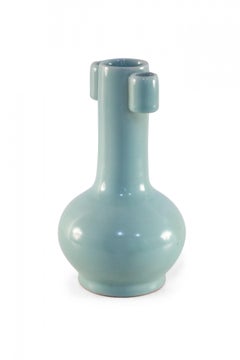 Chinese Sky Blue Gourd Porcelain Vase