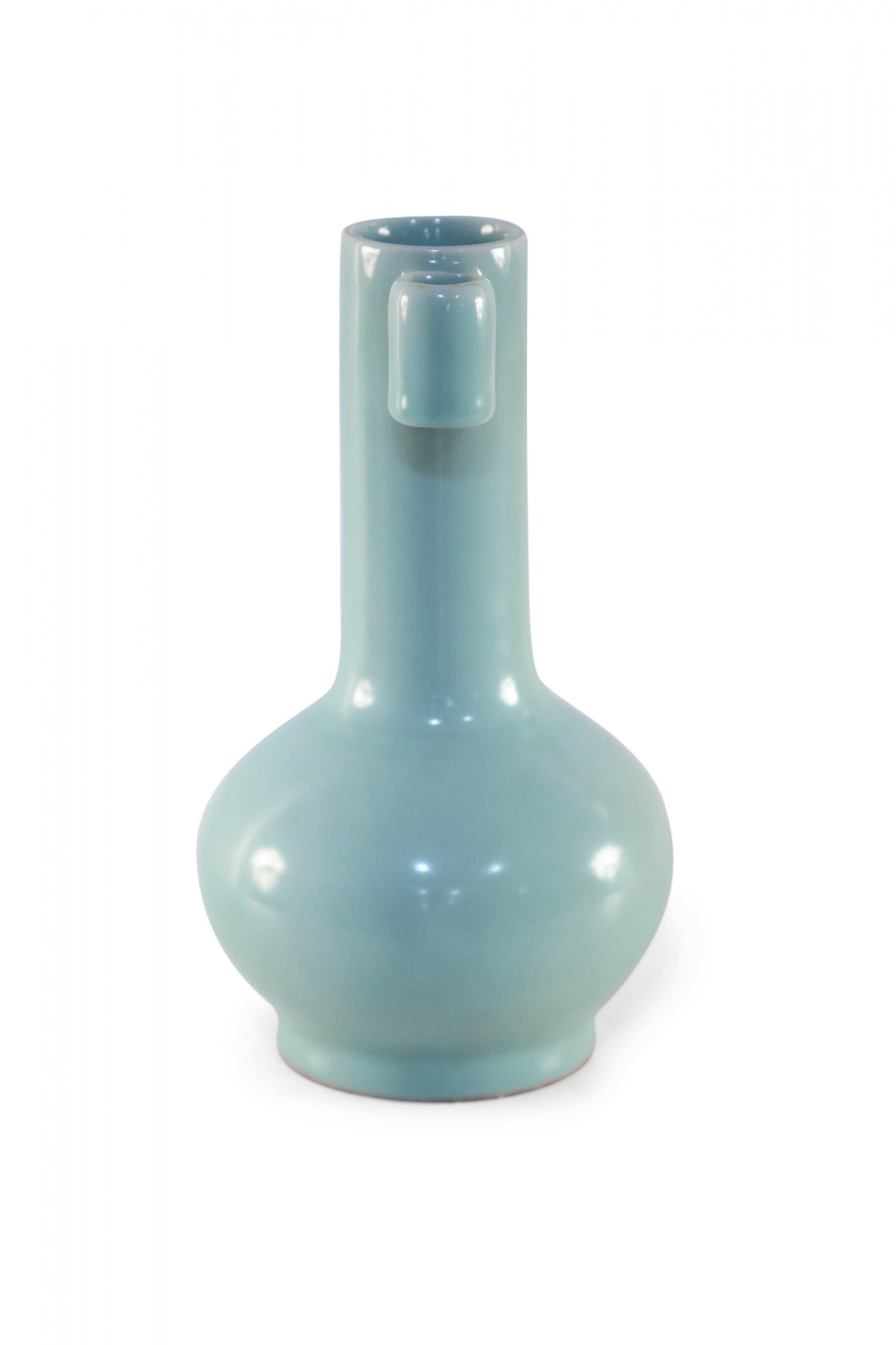 Chinese Sky Blue Gourd Porcelain Vase For Sale 2