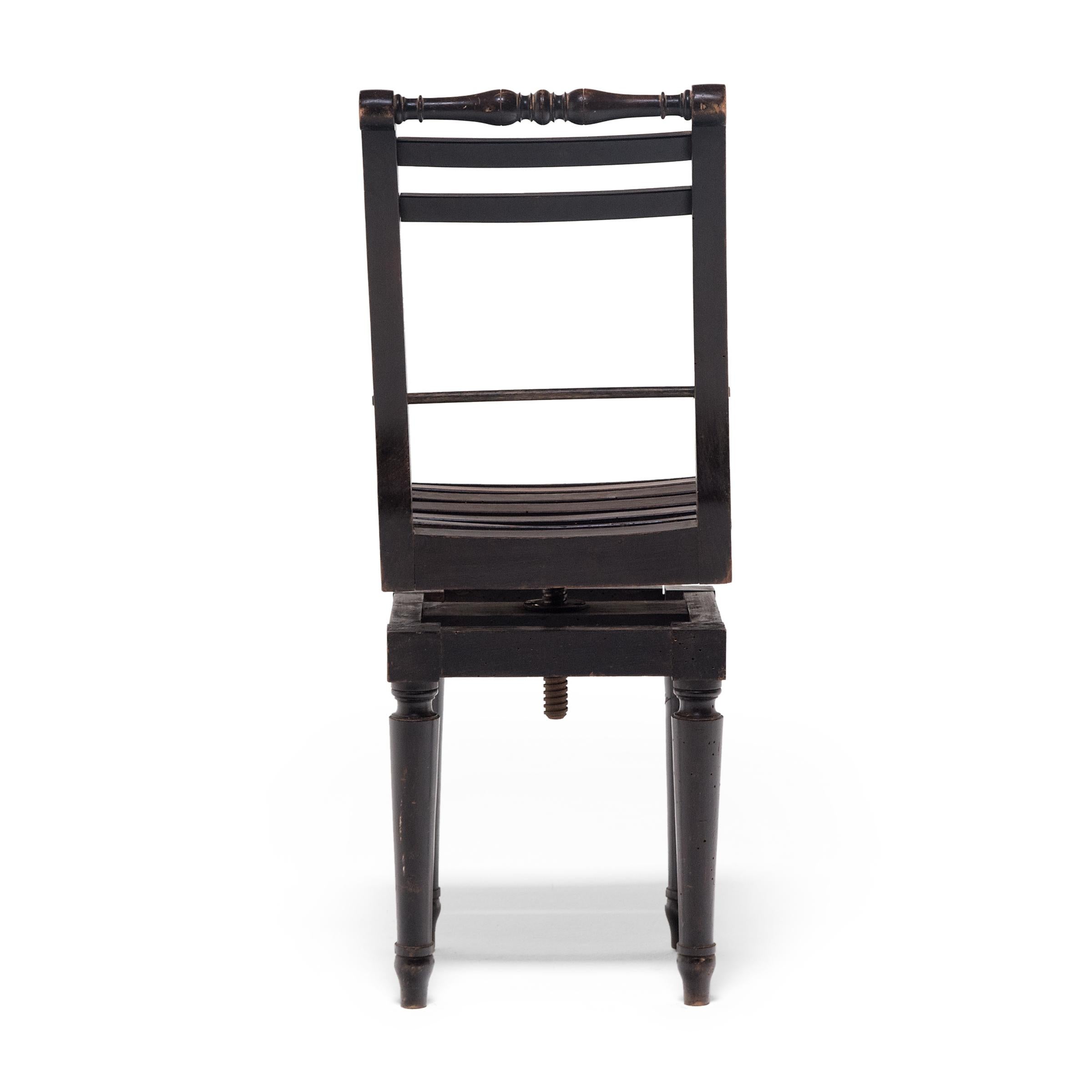 Qing Chinese Slatted Turn Chair, C. 1900 For Sale