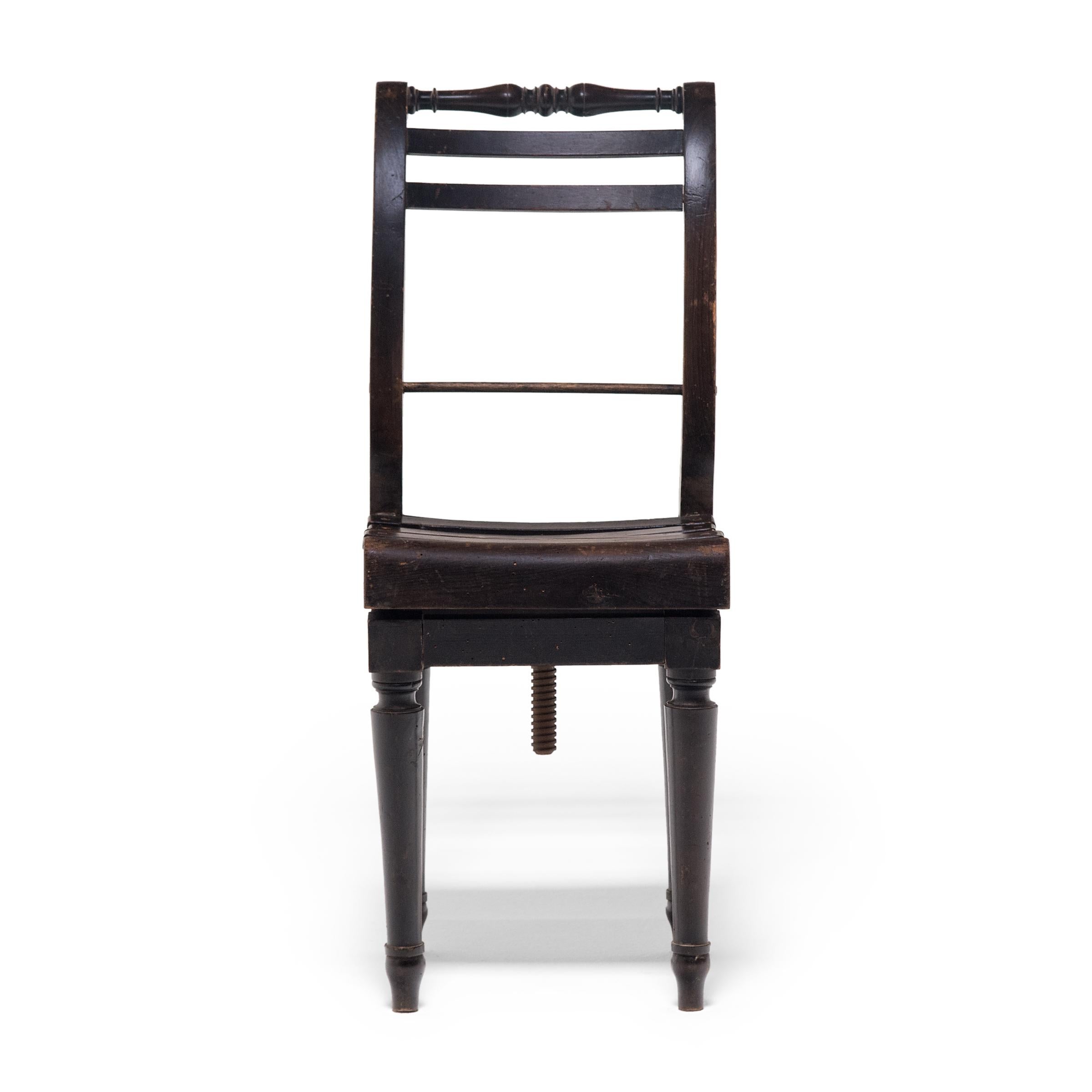 20th Century Chinese Slatted Turn Chair, C. 1900 For Sale