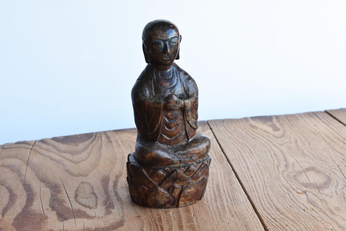 Chinese Small Antique Wood Carving Buddha / 1800 ~ 1900 / Buddha Statue 9