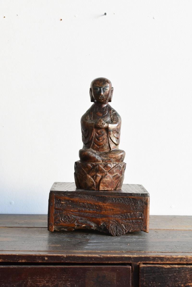 Chinese Small Antique Wood Carving Buddha / 1800 ~ 1900 / Buddha Statue 10