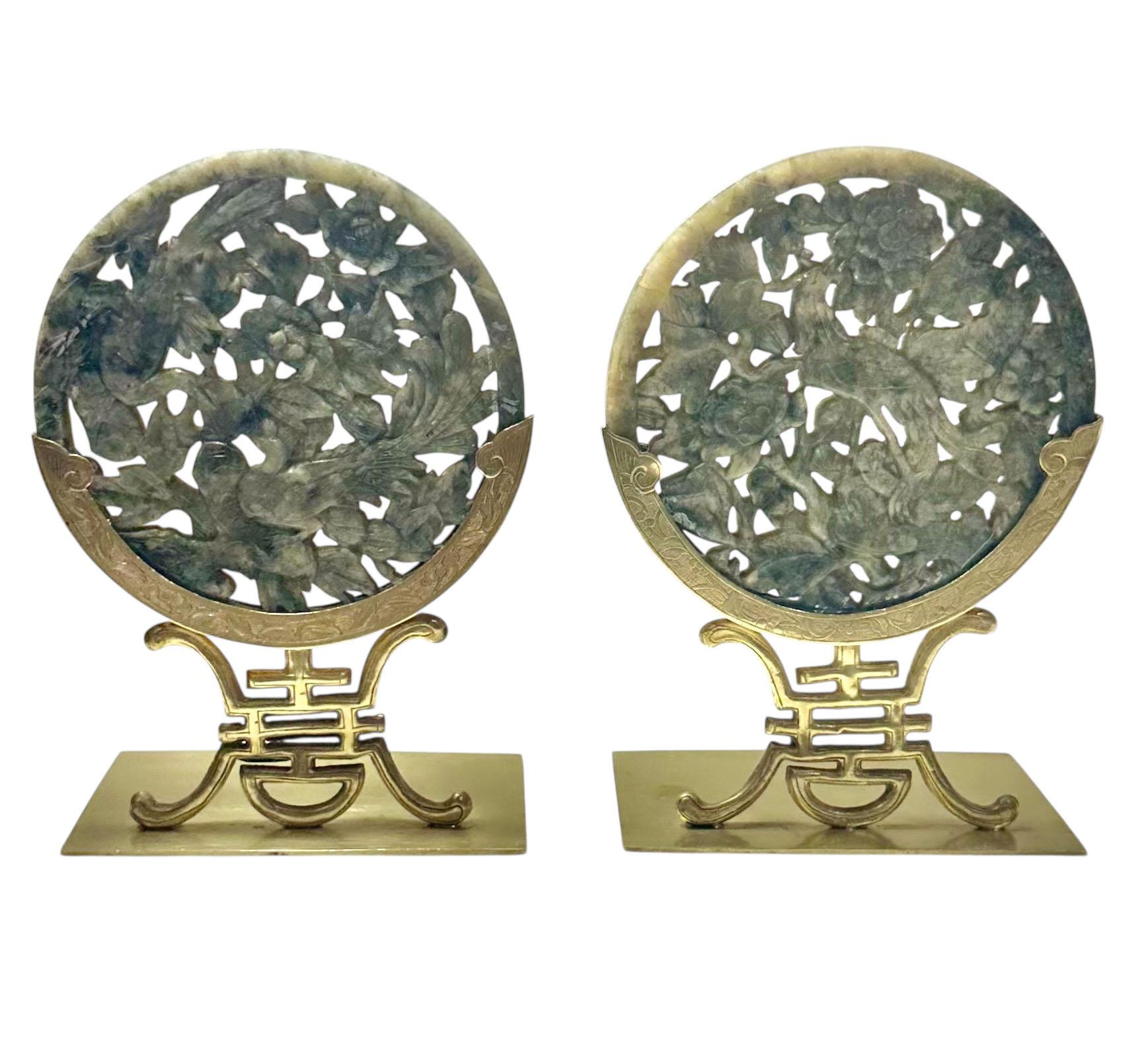 Cinese Decorazioni cinesi in pietra ollare e bronzo in vendita