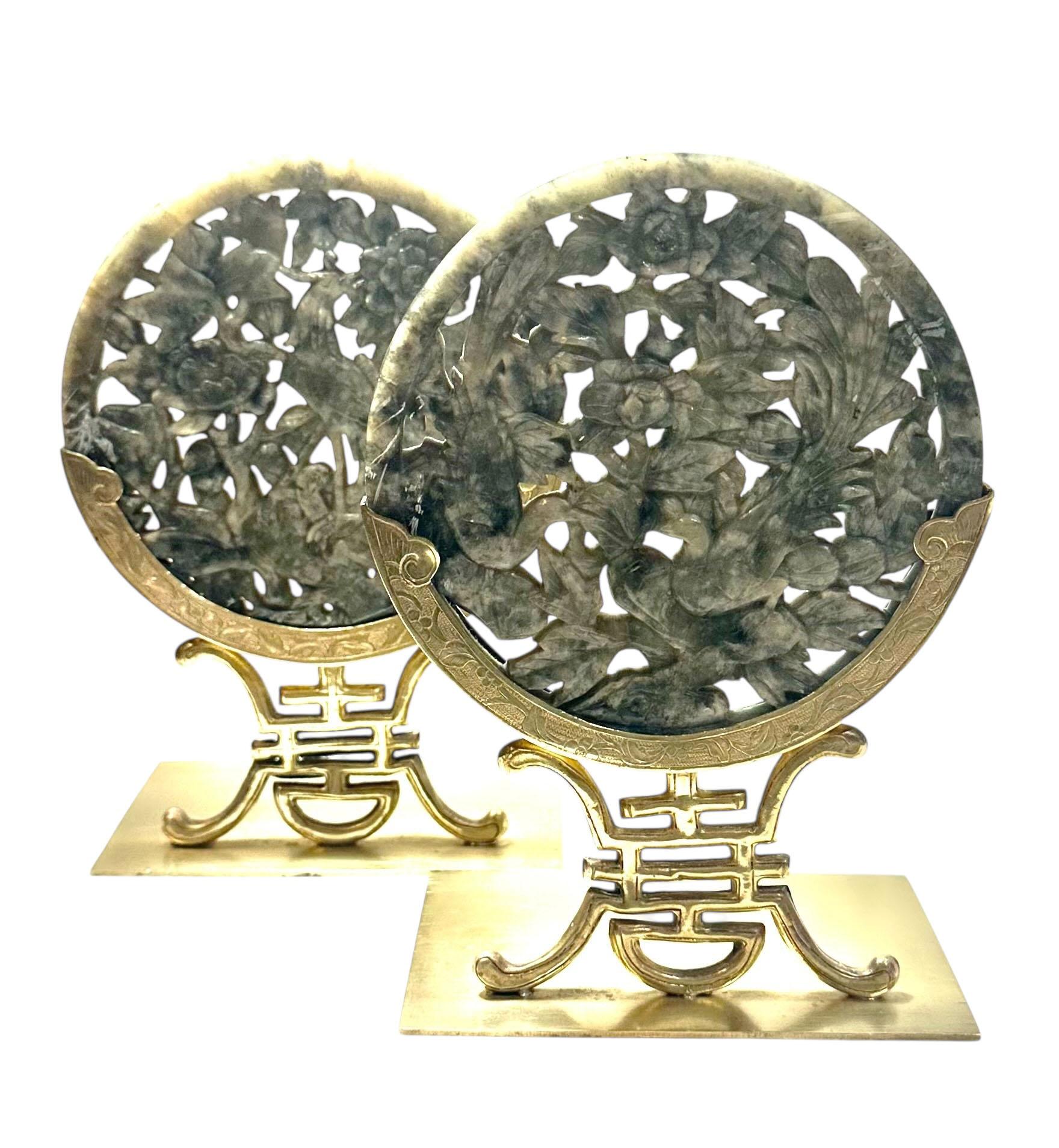 Decorazioni cinesi in pietra ollare e bronzo in vendita 2