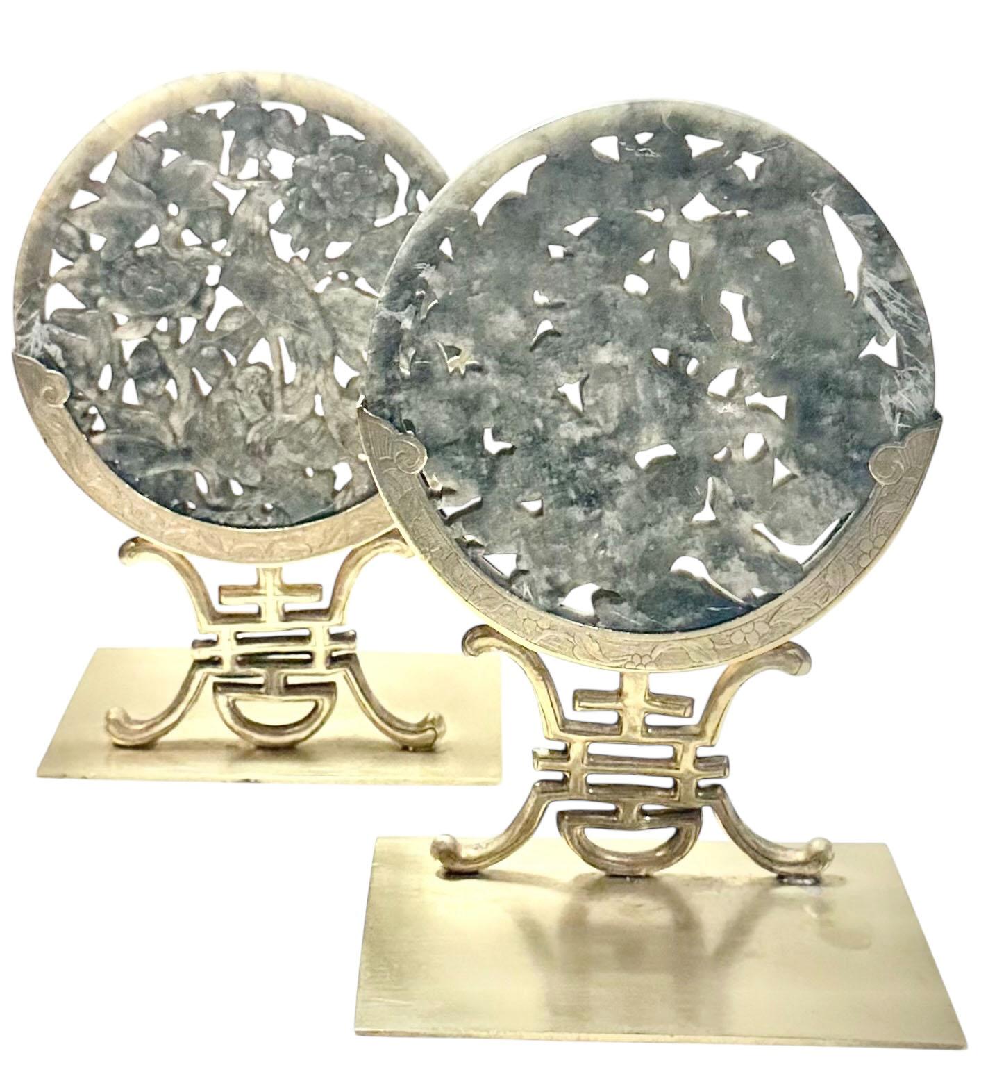 Decorazioni cinesi in pietra ollare e bronzo in vendita 3