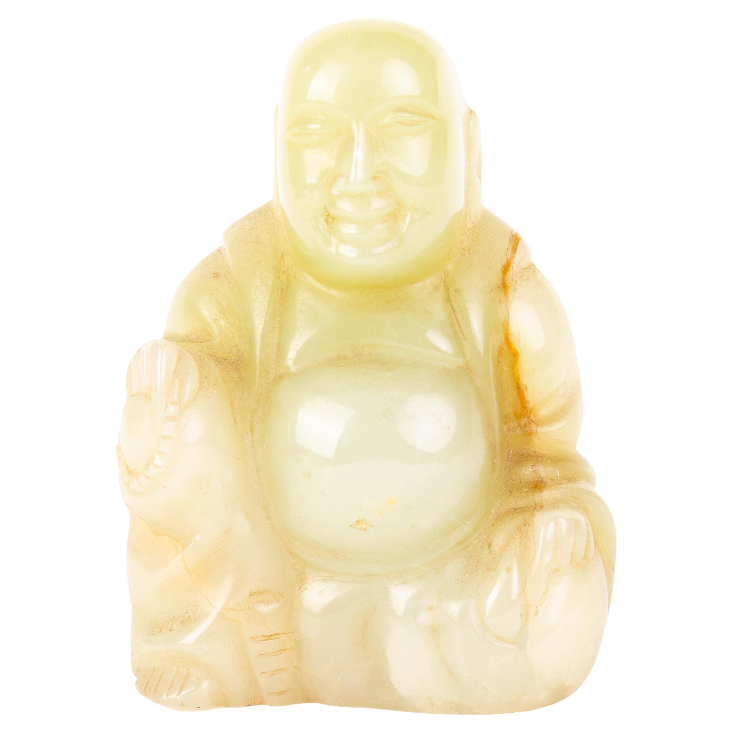 Chinese Soapstone Carving Buddha Buddhist Sculpture 19th Century Qing For Sale
