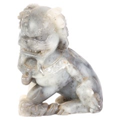 Chinese Soapstone Carving Foo Dog Sculpture 19th Century Qing