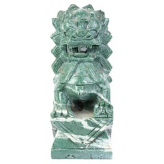 Chinese Soapstone Carving Foo Dog Sculpture 19th Century Qing