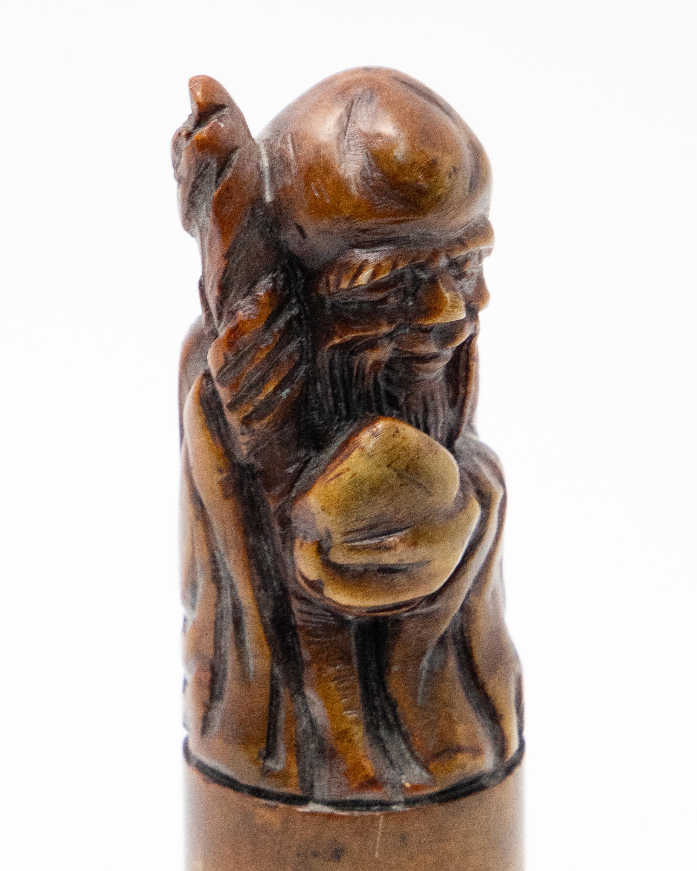 Chinese Soapstone Chop Seal with Shoulao For Sale 2