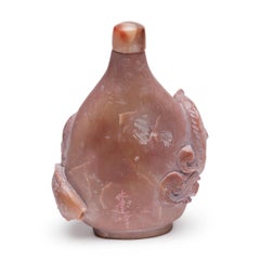 Chinese Soapstone Double Koi Snuff Bottle