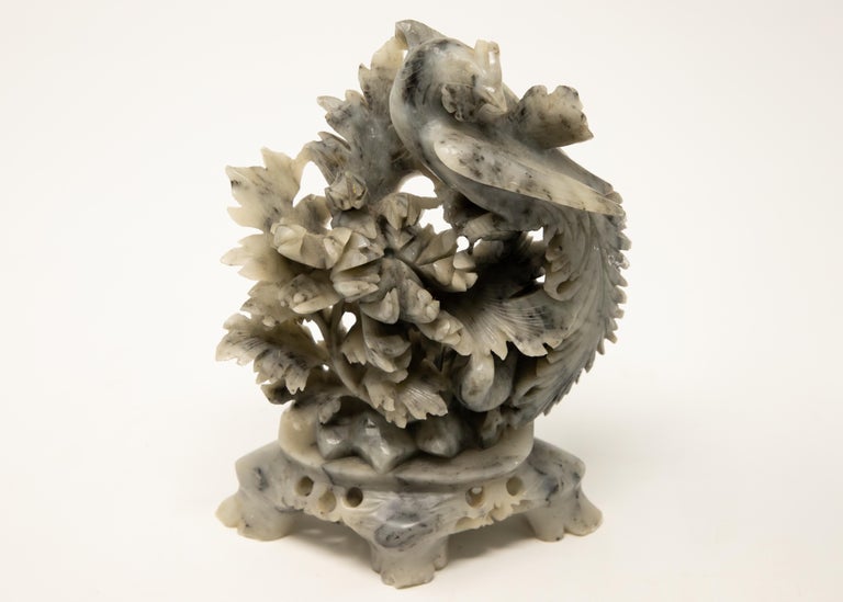 Chinese Soapstone Hand Carved with Phoenix at 1stDibs