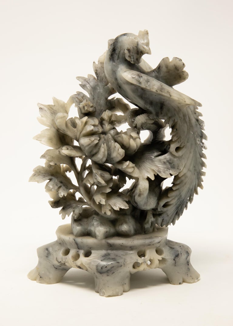Chinese Soapstone Hand Carved with Phoenix at 1stDibs