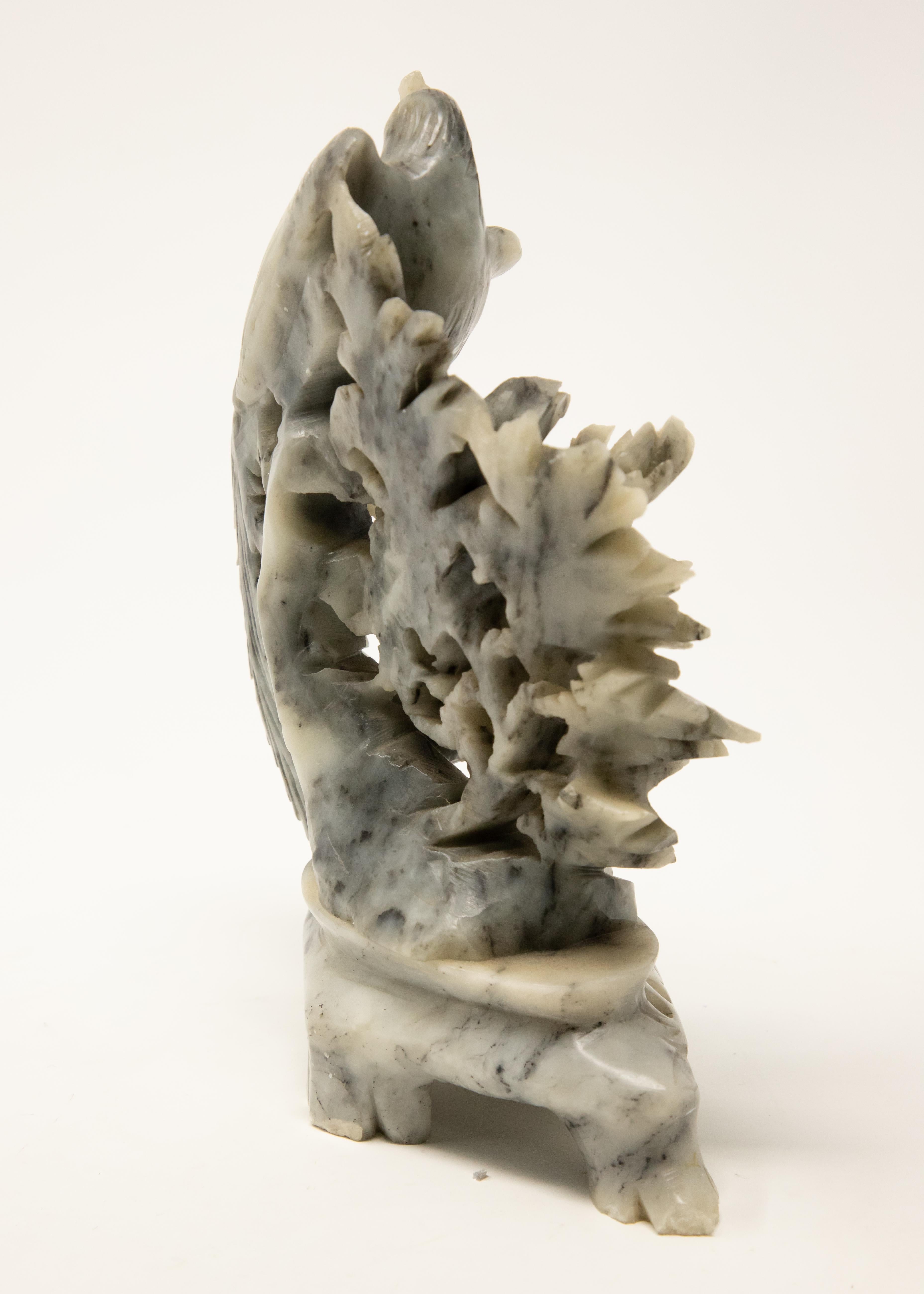 Hand-Carved Chinese Soapstone Hand Carved with Phoenix