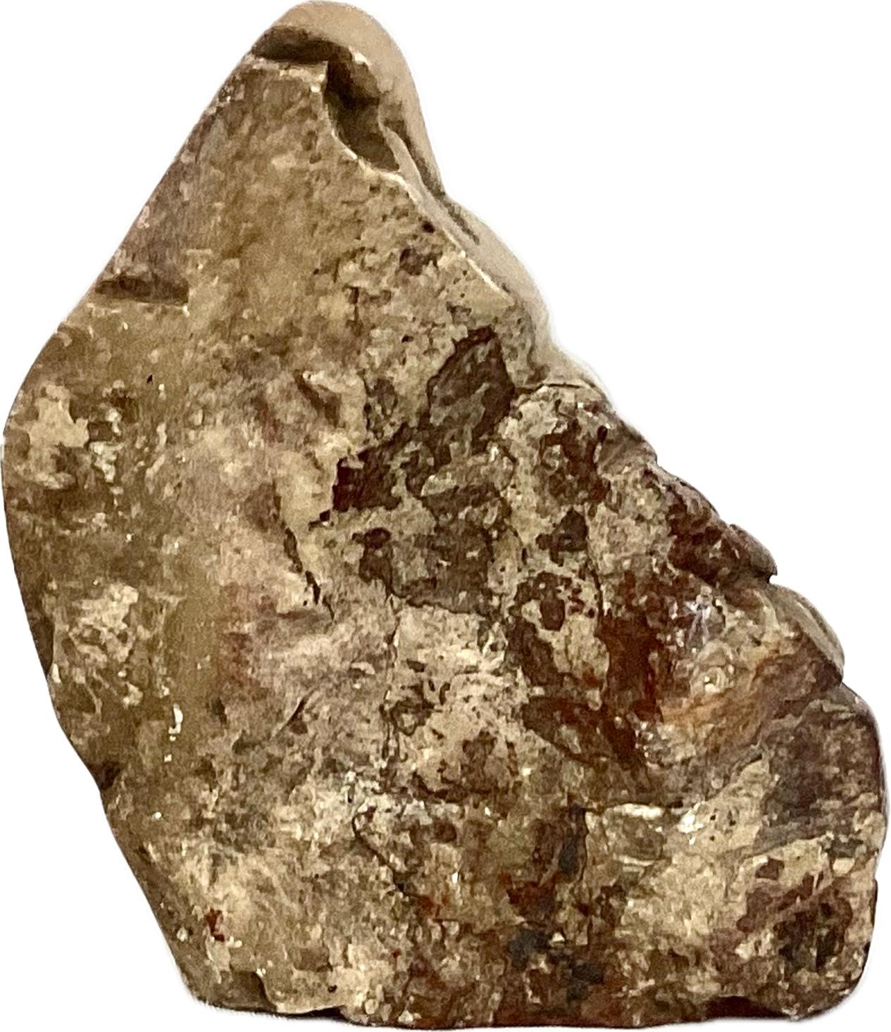 Talla china de montaña, aldea y hombre sentado en piedra jabón Qing en venta