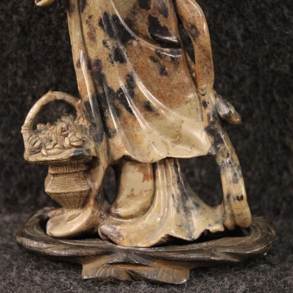 Chinese Soapstone Sculpture Depicting a Female Figure, 20th Century For Sale 2