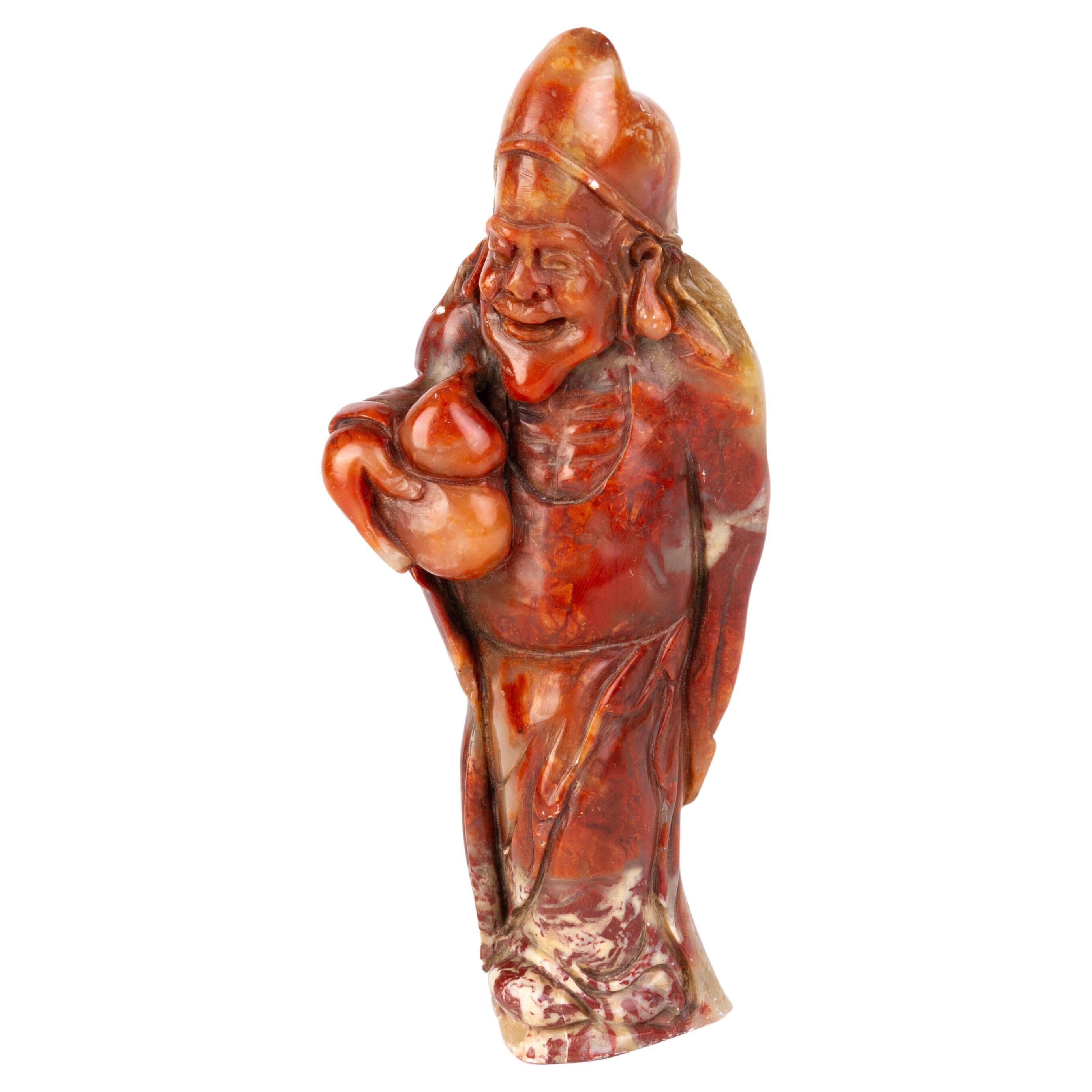 Chinese Soapstone Buddhist Carving Desk Seal Sculpture 19th Century