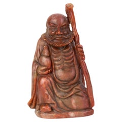 Chinesische Seifen-Schnitzerei, signierte Schnitzerei, Siegel-Skulptur, Qing, 19. Jahrhundert