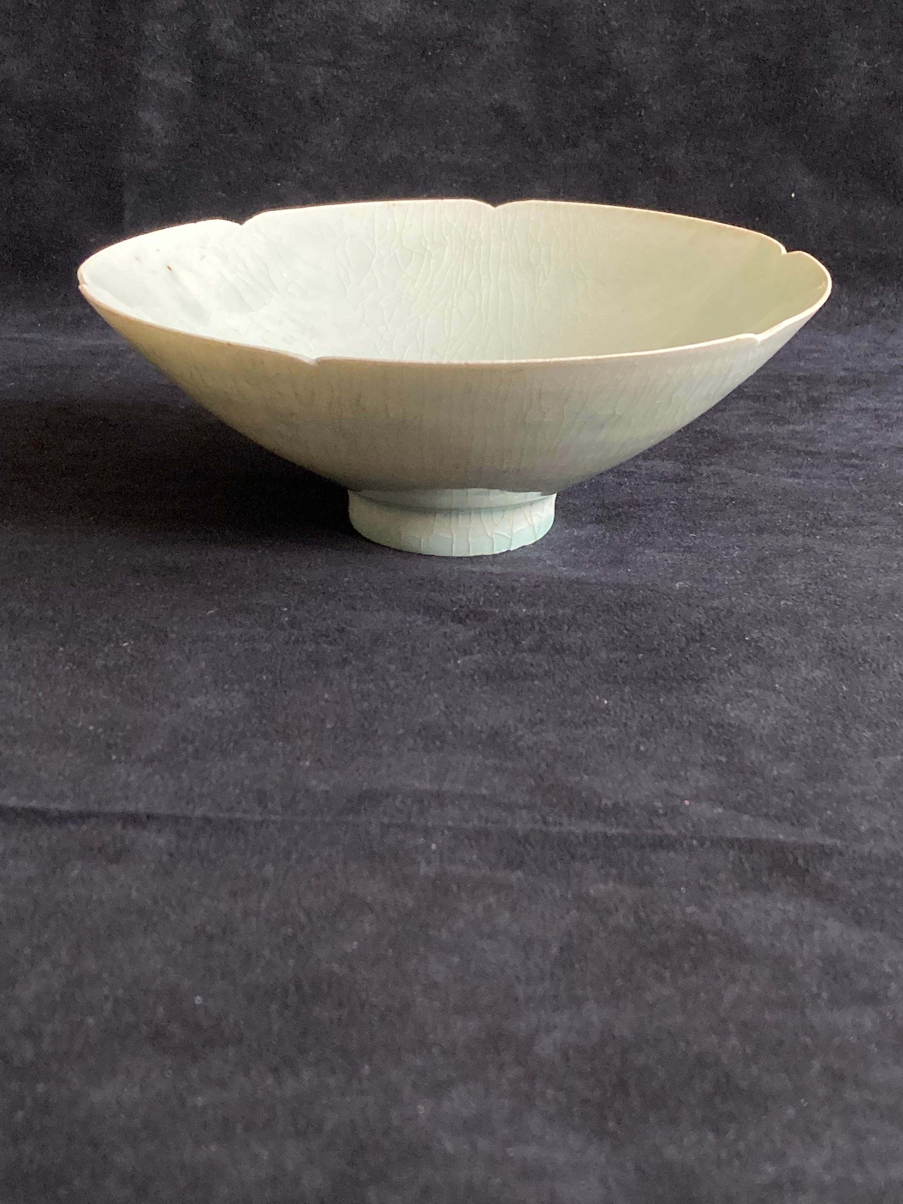 18th Century and Earlier Chinese Song Period Celadon Glazed Bowl For Sale